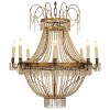 Doré Brass and Glass 8-Light Chandelier