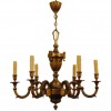 Dore' Brass 6-Arm Chandelier