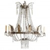 Patinated Brass 8-Light Chandelier