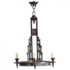 Bronze and Glass 8-Light Chandelier