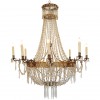 Gilt Iron and Gesso 8-Light Chandelier