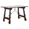 Walnut and Iron Mounted Guard Room Table