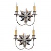 Pair of Nickel Plated 2-Arm Sconces