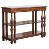 Mahogany and Marble-Top Etagere Console Table