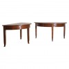 Pair of Walnut Demilune Console Tables