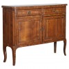 Walnut and Mixed Veneers Shallow Credenza