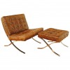 Chrome and Leather Upholstered "Barcelona" Chair