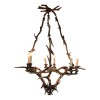 Horn and Tusk 7-Light Chandelier, UL Wired