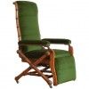 Fruitwood Faux Bamboo Reclining Armchair