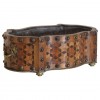 Walnut, Parquetry Veneered, and Brassbound Planter