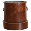 Mahogany Cylindrical Tole Lined Planter