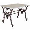 Cast Iron Table with Daino Reale Marble Top