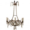 Gilt Metal 6-Arm Chandelier