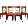 Six Walnut Dining Chairs