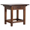 Walnut 1-Drawer Low Table with Iron Ring Pull