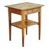 Walnut 2-Tier 1-Drawer Table