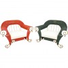 Pair of Decorative Gilt Iron and Wicker Armchairs