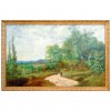 Large Oil on Canvas in Giltwood Frame