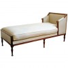 Walnut and Elm Chaise Longue