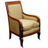 Carved Mahogany and Upholstered Desk Chair