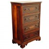 Walnut Tall 4-Drawer Commode