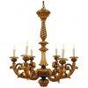 Giltwood and Painted 6-Light Chandelier