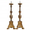 Pair of Giltwood and Silver Gilt Torcheres