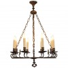 Brass 8-Light Chandelier