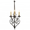 Finely Wrought Iron 3-Light Chandelier