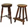 Two Tall Stools in Walnut