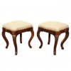 Pair of Carved Mahogany Benches