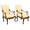 Pair of Venetian Walnut Armchairs