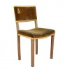 Limed Oak and Velvet Coronation Chair
