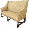 Dark Walnut Canape Upholstered in Venetian Fabric