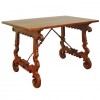 Carved Walnut and Iron Center Table