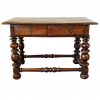 Walnut and Rosewood Two Drawer Center Table