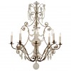 Gilt Iron and Glass 8-Light Chandelier