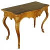 Carved Giltwood and Faux Marble Console Table
