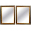 Pair of Ebonized and Giltwood Mirrors