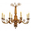 Large Giltwood and Iron 8-Light Chandelier
