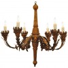 Carved Giltwood and Metal Chandelier