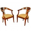 Pair of Walnut "Gondola" Chairs