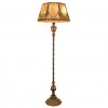 Painted Iron and Metal Floor Lamp with Original Shade