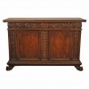 Carved Walnut 2-Door Credenza