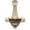 Gilt Brass and Glass 8-Light Chandelier
