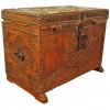 Leather Covered Trunk Trimmed in Brass Nailheads