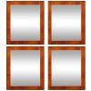 Set of 4 Walnut and Ebonized Mirrors