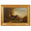 Framed Oil on Canvas of Cattle Nearing a Stream