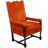 Walnut and Upholstered Fauteuil