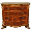 Walnut Commode with Giltwood Decorations and Feet